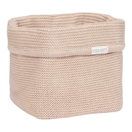 Bild von Pflegekörbchen klein gestrickt Beige
