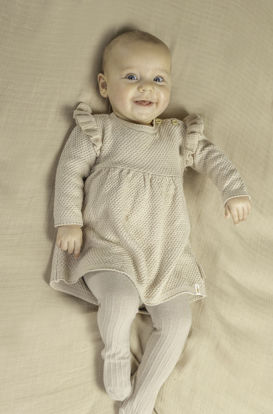 Bild von Langärmliges gestricktes Kleid ruffles Sand - 56 (NOOS)