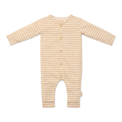 Bild von Einteiliger Pyjama Natural Stripes - 50/56 (NOOS)