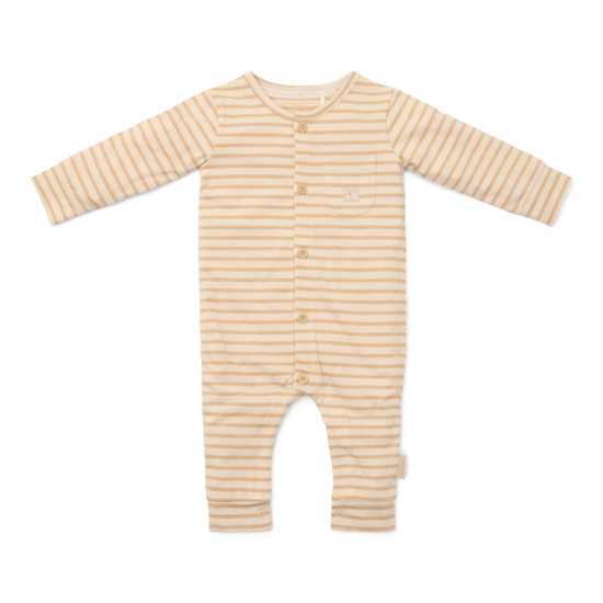 Bild von Einteiliger Pyjama Natural Stripes - 74/80 (NOOS)