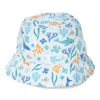 Bild von Reversible sun hat Honey Stripes / Ocean Dreams Blue -  size 1 (62/68 - 74/80)