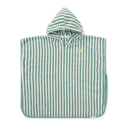 Bild von Strand Poncho Seashells and Stripes Surf Blue