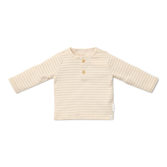 Bild von T-shirt langärmlig Soft Beige Stripe - 62