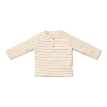Bild von T-shirt langärmlig Soft Beige Stripe - 74