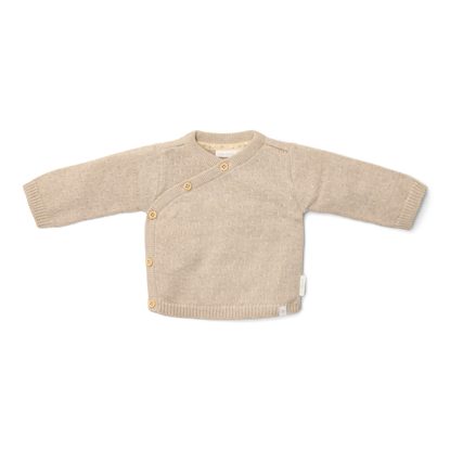 Bild von Wickel Cardigan gestrickt Soft Beige Melee - 50