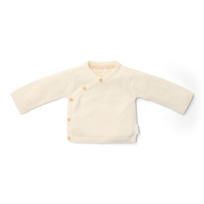 Bild von Wickel Cardigan gestrickt Off White - 62