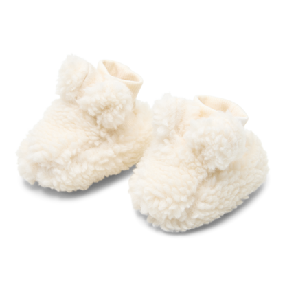 Bild von Teddy booties Off White - 0-3 months