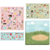 Bild von Stickerset 3 Blätter Rosa&Friends