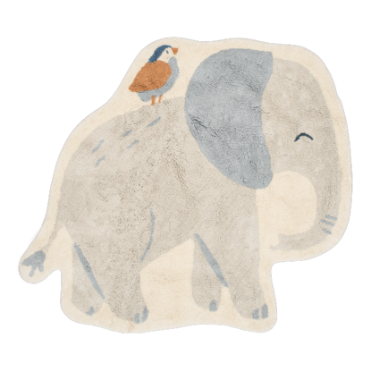 Bild von Teppich Elefant - Grau
