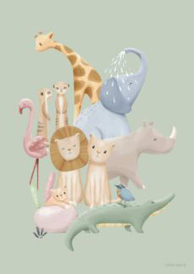 Bild von Poster – Safari Freunde – A3