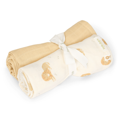 Bild von Pucktuch-Set - Gelb - 70x70 cm - Safari Leo