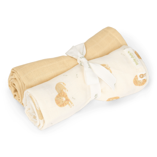 Bild von Pucktuch-Set - Gelb - 70x70 cm - Safari Leo