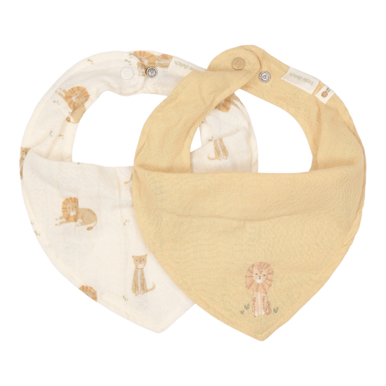 Bild von 2er-Pack Bandana-Lätzchen - Gelb - Safari Leo