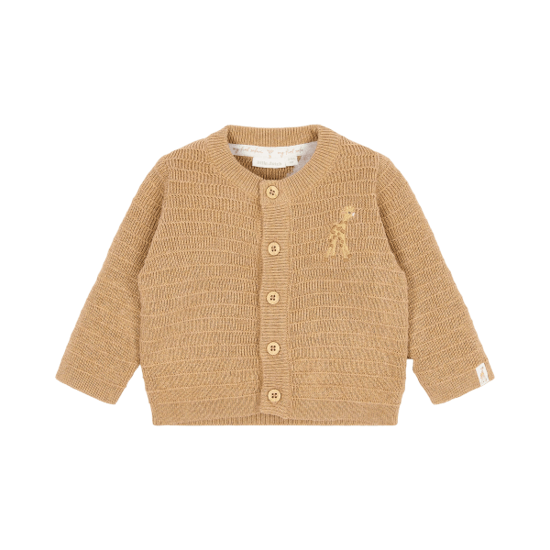 Bild von Newborn NOOS Safari Freunde Gestrickte Wickeljacke Soft Tan 50
