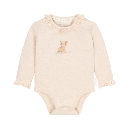 Bild von Newborn NOOS Safari Freunde Wickelbody lange Ärmel Vanilla melee 62